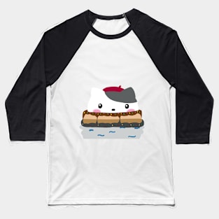 Donut swim ring and cat Baseball T-Shirt